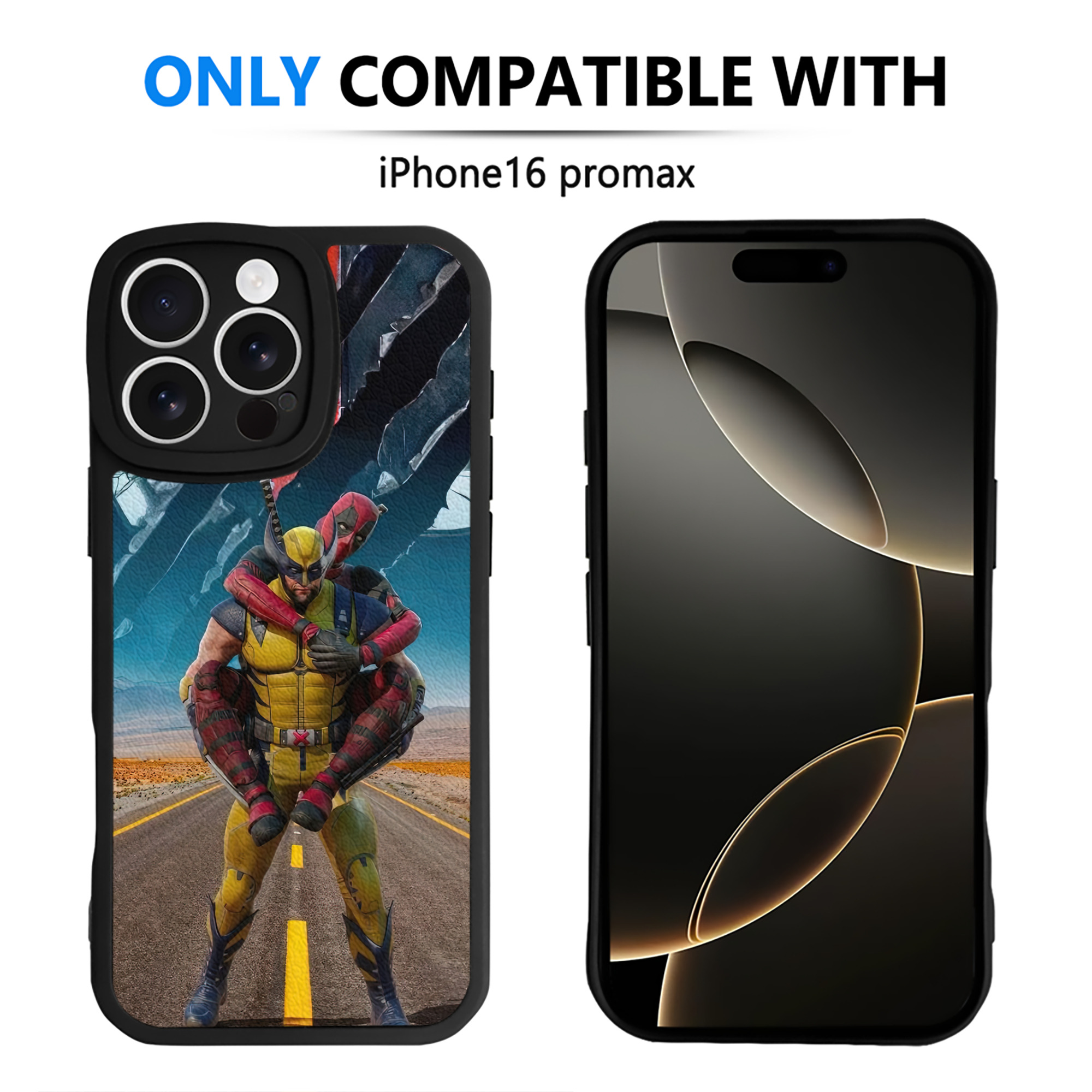 （画像用） Deadpool デッドプール 【iPhone 16シリーズ対応】シリコンスマホケース（レザー調） 材質：シリコン